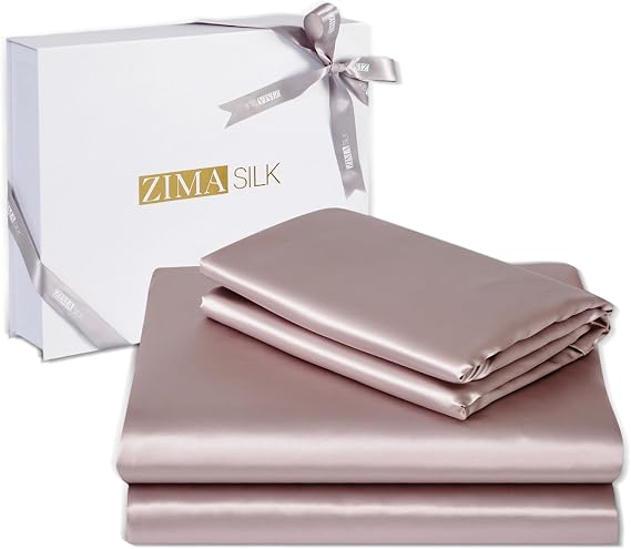 ZIMASILK 19 Momme 100% Pure Mulberry Silk Bed Sheets