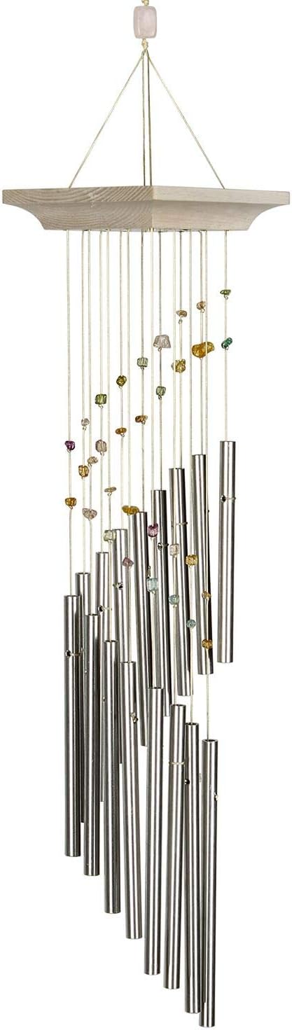 Woodstock Chimes Signature Collection, Woodstock Mystic Spiral, 22'' Confetti Decor Designs Wind Chimes for Outdoor, Patio, Home or Garden Decor (MSC)