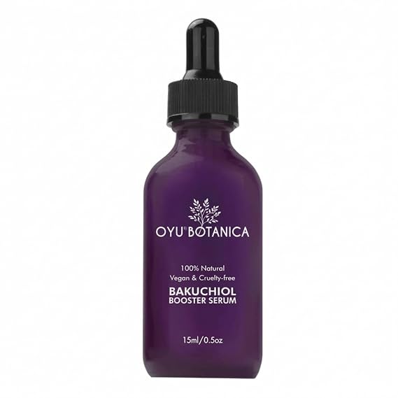 OYU Botanica Bakuchiol face serum Retinol Alternative 1%, anti-aging serum, Reduces Fine Lines, Wrinkles & Puffiness, Natural, Plant-based, Vegan, Cruelty-free 15ml / 0.5 oz