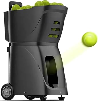 Tennis Ball Machine, Portable Automatic Ball Launcher Tennis Practice Equipment, Mobile App Control,100 Large Capacity, for All Tennis Players Lovers