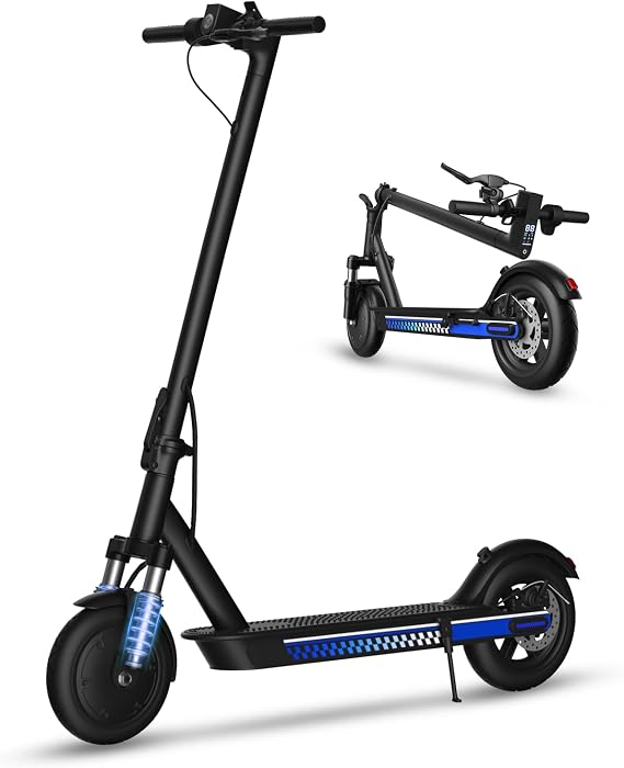 Electric Scooter Adult 350W/500W Motor, Top Speed 19/22 mph, Max 18/22 Miles Ranges, Foldable E Scooters for Adults with Cruise Control APP Control Double Braking for Commuting