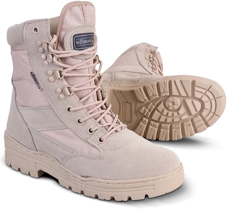 Mens Desert Army Combat Military Patrol Tan Work Lightweight Suede Leather Boot (UK
