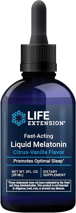Life Extension Fast-Acting Liquid Melatonin, Citrus-Vanilla, 3 mg, 2 fl oz