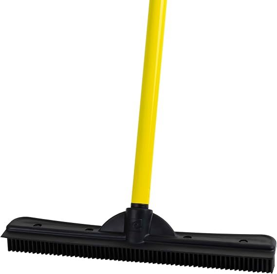 FURemover Pet Hair Removal Rubber Broom, 58 Telescopic Handle