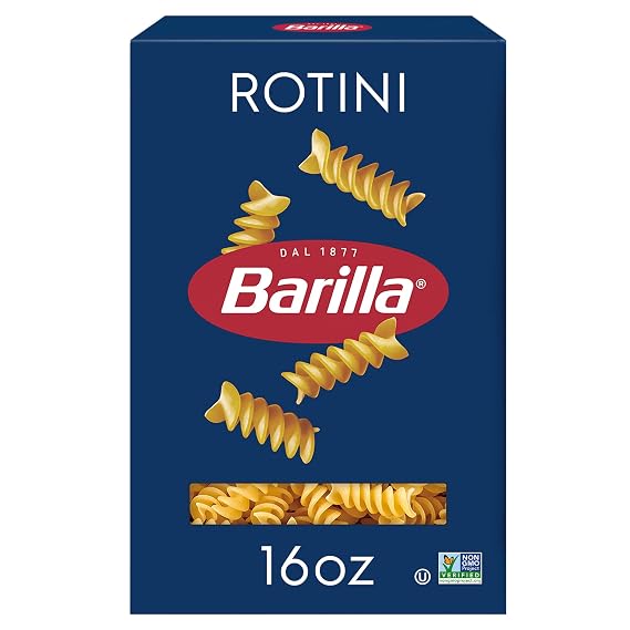 Barilla Rotini Pasta, Non-GMO Kosher Pasta, 16oz.