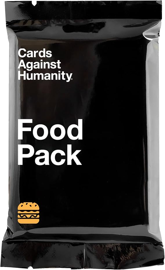 Cards Against Humanity Food Pack | ブレッキーグラッフルとシロップの友達のチョートルについての追加のゲームカード30枚。 対象年齢:17歳以上。 さようなら食べ物。今すぐ旅に出ましょう。
