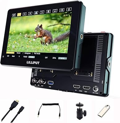 Lilliput HT7S 7 Inch Camera Field Monitor,Urtra Bright 2000 Nits 1920  1080 Touch Screen Director AC Monitor with 3G-SDI&HDMI InputOutput and Two Battery Slot