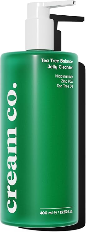 Cream Co. Acne & Acne & Blackhead Anti Facial Cleansing Gel, Niacinamide Tea Tree Oil, 400 ML