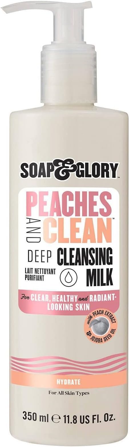 Soap & Glory Peaches & Clean Cleansing Milk & Gentle Face Cleanser, 11.8 oz