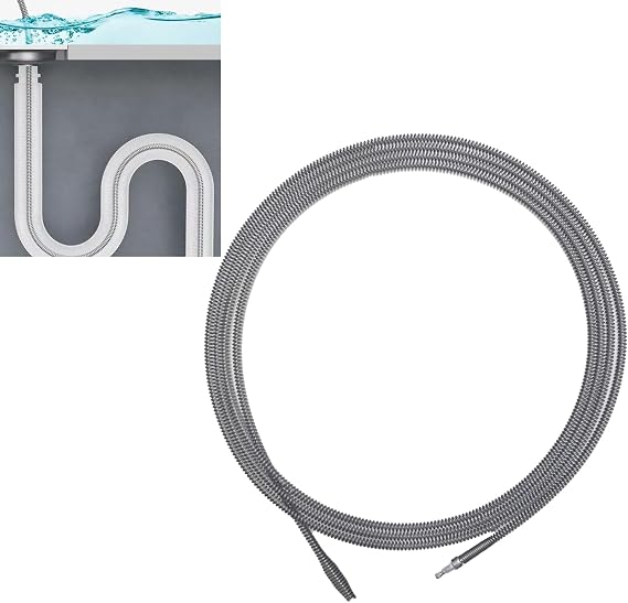 Drain Hari Cleaner Tool, Metal Clogged Unclogger,1 Pcs 196.8 Inch