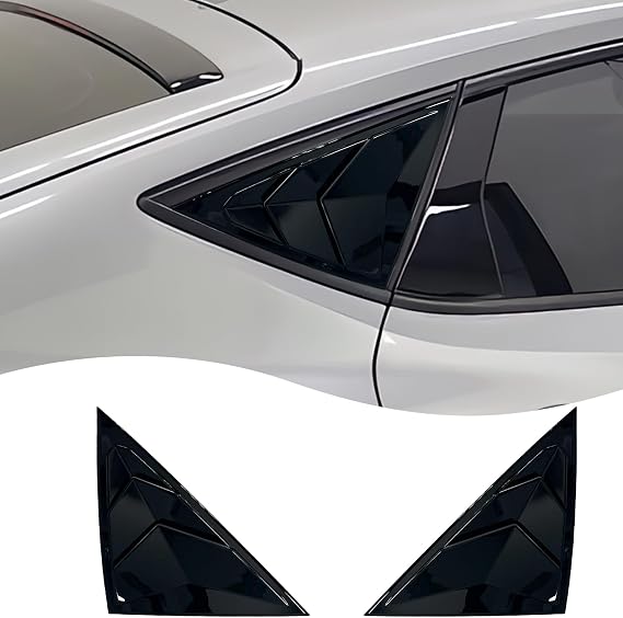 MUXEE Window Louver,for Acura Integra 2023 2024 2025 2026, ABS Print Sport Window Decorative Covers, Exterior Trim Accessories - Bright Black