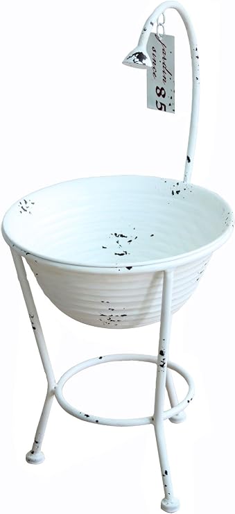 Murataya Sangyo Shower Bucket White 7034 W 9.8 x D 9.8 x H 20.9 inches 25 x 25 x 53 cm