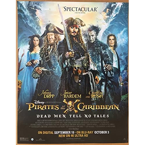 Movie Poster PIRATES OF THE CARIBBEAN DEAD MEN TELL NO TALES 1 Sided MINI 22x28