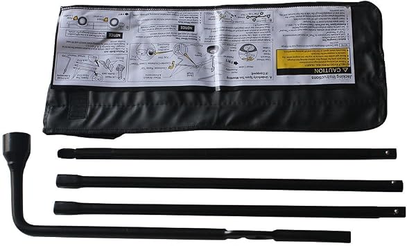 AUTOFU Spare Tire Wrench Set Fits 2000-2014 Chevy Silverado / 2000-2014 GMC Sierra, OEM Lug Nut Repair Tools Kit with Bag, Replace 22969377, 20782708, 22925285, 20782706, 22969370