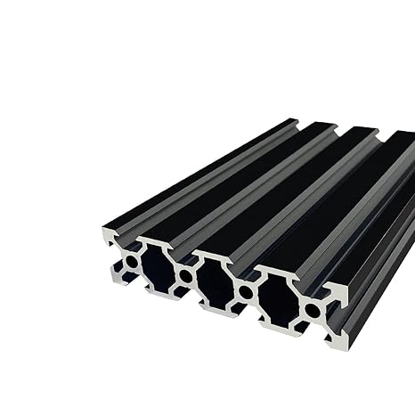2080 Aluminum Extrusion 39.37 inch / 1000mm Length V Slot Black 1 Pack, Extruded Aluminum 20mm x 80mm 20 Series V Type Profiles Anodized European Standard Linear Rail Frame 1Pcs