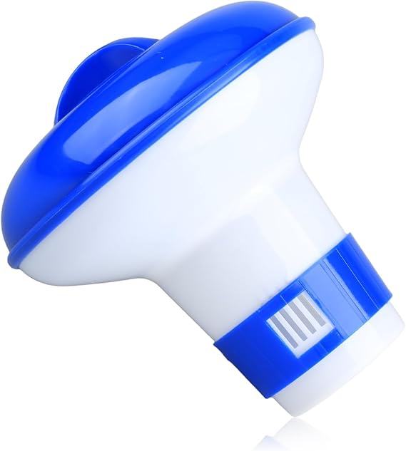 5 Inch Floating Chlorine Dispenser with Adjustable Flow for Pools and Spas