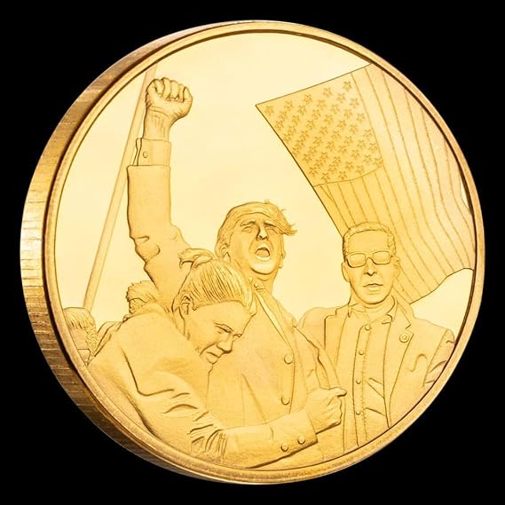 Donald Trump Fight Coin Collectable Challange Coin Trump Coin