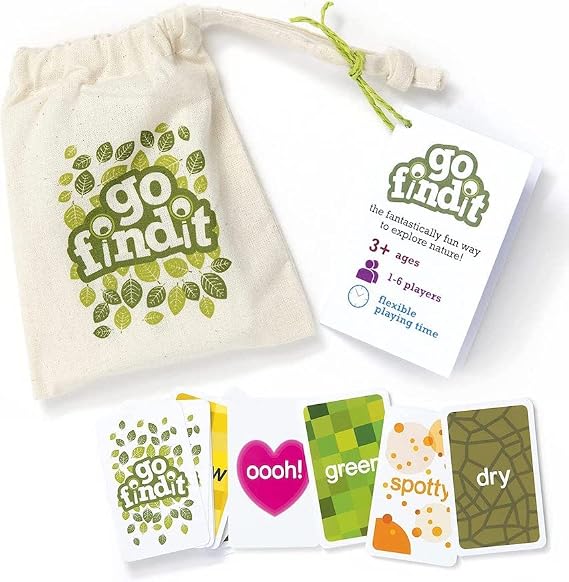 gofindit The original outdoor nature scavenger hunt card game for kids and families, Age 3+ Travel pocket game