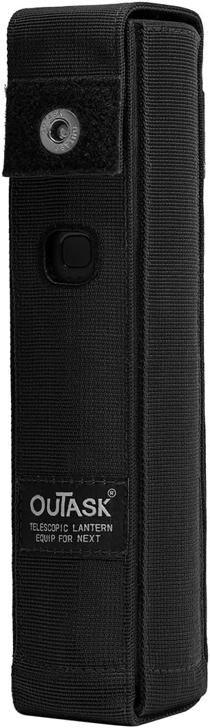 outask TD1 Lantern Accessories Telescopic Camping Light Case,Outdoor Camping Lantern Bag Portable Camping Gear Storage Box (Black)