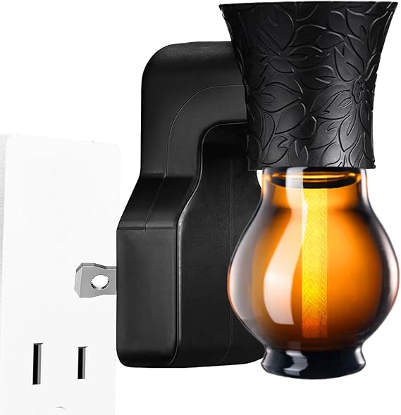 1set Black Plug-in Oil Diffuser for DIY Natural Essential Oil Air Freshener