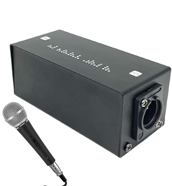 Low Noise Mic Preamp, Mic Booster Dynamic, Dynamic 28dB Gain Microphone Preamp, Lossless Mic Booster, Inline Active Microphone Preamplifier, Easy To Use, Portable for Clear Sound