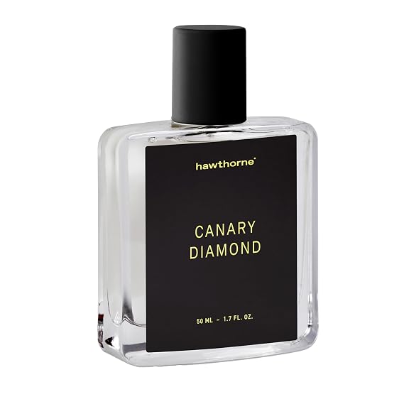 Hawthorne Canary Diamond Men's Cologne. The Luxurious Scent of Woody Vetiver with Notes of Smoked Pineapple, Sea Salt, Sweet Musk. Premium Cologne for Men. 50 mL - 1.7 Fl. Oz.