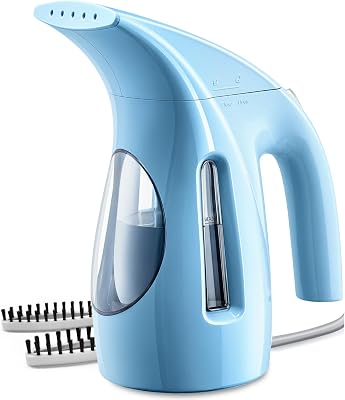 HiLIFE Steamer for Clothes, Portable Handheld Design, 240ml Big Capacity, 700W, Strong Penetrating Steam, Removes Wrinkle, for Home, OfficeONLY FOR 120V Sky Blue