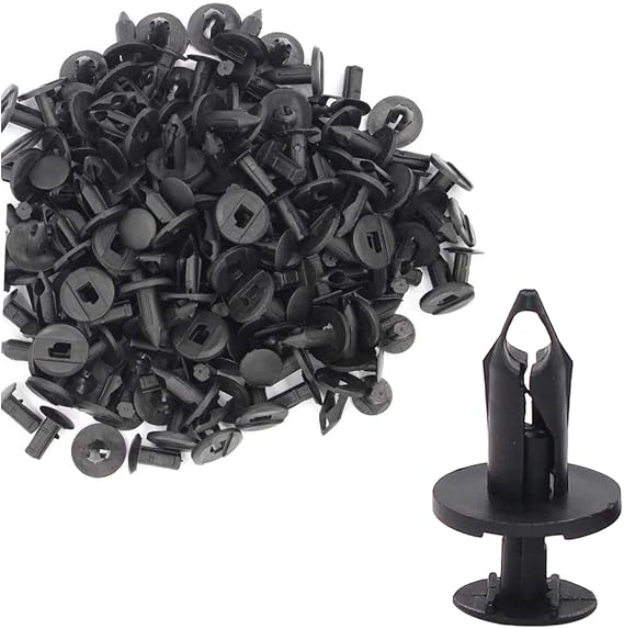 CGEAMDY Car Door Panel Fixing Clips, Auto Fasteners Door Panel Mounting Clip, Wheel Arch Liner Expanding Rivet Fastening Clips, Car Bumper Moulding Plastic Clips for Car Doors Bumper(120 Pieces)