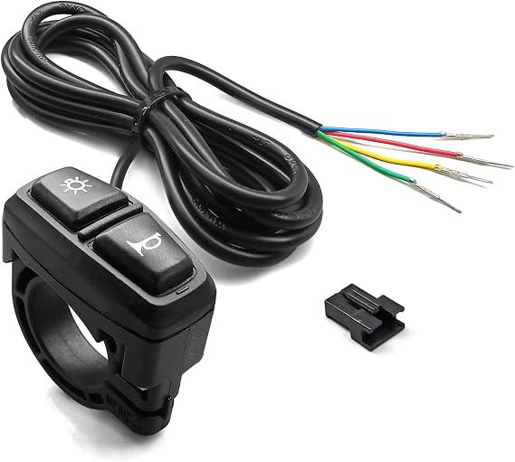 WUXING DK226/DK11 Electric Bike Scooter Light Switch 24V/36V/48V/60V/72V Ebike Lamp and Horn Switch (DK226)