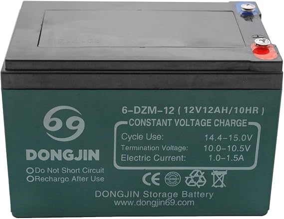 1PCS 6-DZM-12 12V 12Ah AGM Motorcycle Battery for ATV Scooter Go Kart Golf Cart