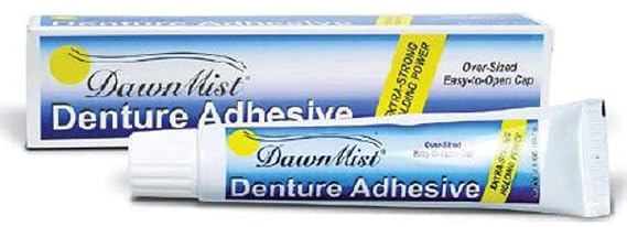 Dawn Mist Denture Adhesive, Extra Hold, Zinc Free, 2 Ounce, White, DA2 (BX/36)