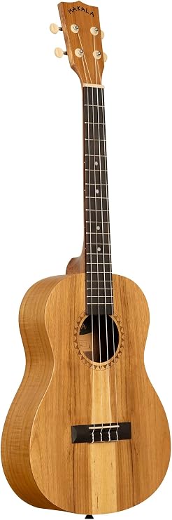 Kala Makala Indonesian Acacia Baritone Ukulele - Full Size Acoustic, Warm Tone with 4 Aquila Eco-Friendly Strings and Sapwood Detail