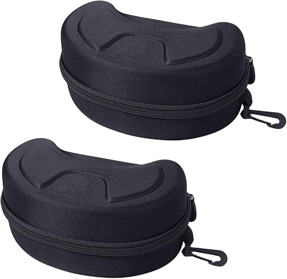 Large Hard Sports Glasses Case, Snow Goggles Box, Sports Glasses Storage Holder, Protective Goggle Case,2pcs