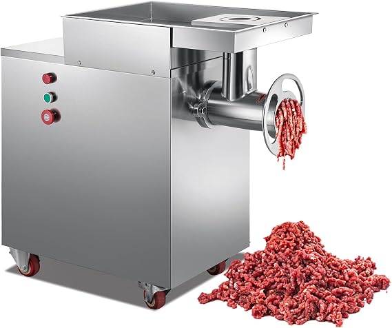 Commercial meat grinder,661Lb/hour Cabinet Meat Mincer,1500W,Stainless Steel meat grinder with Blades,grinding Plates,three-screw Shaft Grinding Ports,for Kitchens,Restaurant