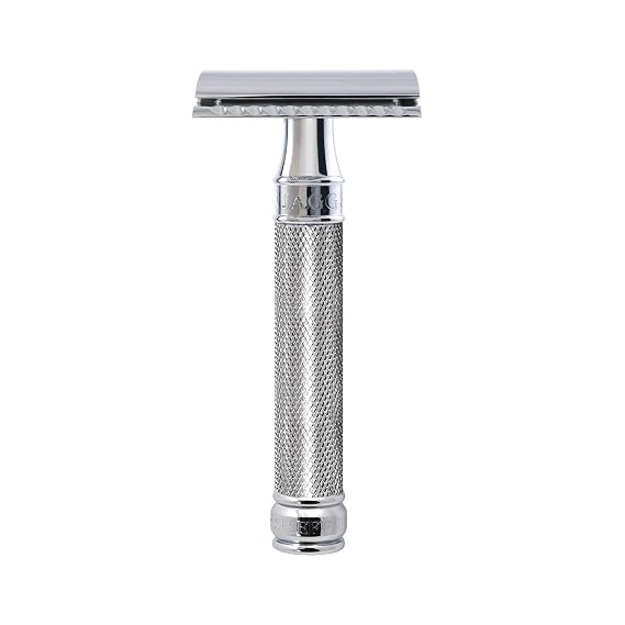 Edwin Jagger DE89KN Safety Razor with Knurled Effect Handle