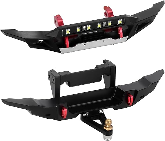 INJORA Front and Rear Bumper - CNC Aluminum Bumper Set for TRX4M Bronco Upgrade 1/18 RC Crawler