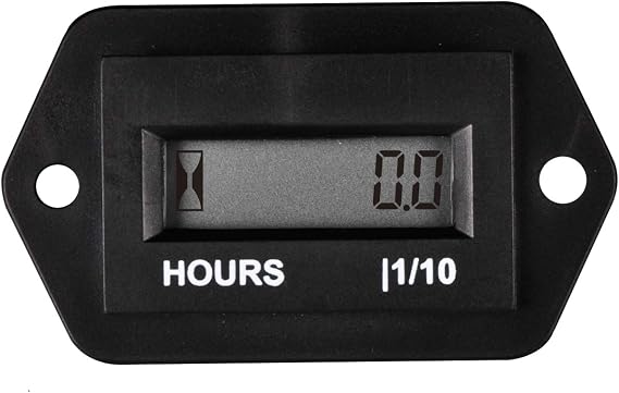 Runleader Digital LCD Hour Meter, AC 86V to 230V, Total Hours Resettable, Use for ZTR Lawn Mower Tractor Generator Golf cart Club car Scrubber Marine ATV Motor Compressor and Other Powered Equipment
