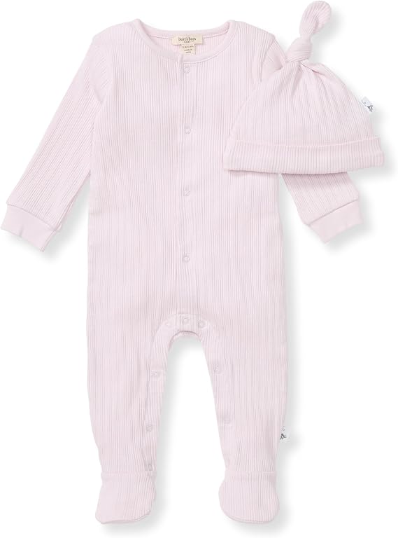 Burt's Bees Baby Baby Girl's Rompers, Set of 2 Bubbles, One Piece Jumpsuits, 100% Organic Cotton