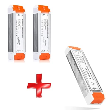 LEDMO 2 Pack 12V 60W Led Dimmable Driver and 12V 120W Led Dimmable Driver