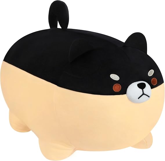 AFAN Shiba Inu Plush Pillow, Black 19.6 Inch, Cute Stuffed Animals