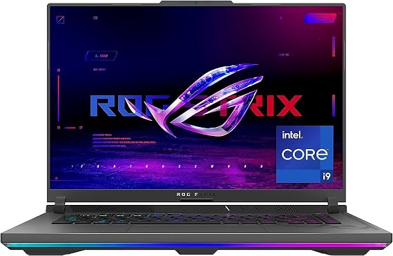 ASUS ROG Strix G16 (2023) Gaming Laptop, 16 16:10 FHD 165Hz, GeForce RTX 4070, Intel Core i9-13980HX, 16GB DDR5, 1TB PCIe SSD, Wi-Fi 6E, Windows 11, G614JI-AS94, Eclipse Gray