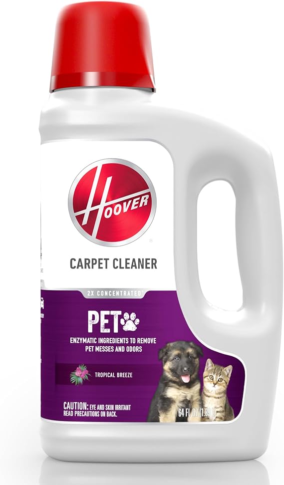 Hoover Pet Carpet Cleaner Solution, 64 oz., Tropical Breeze Scent