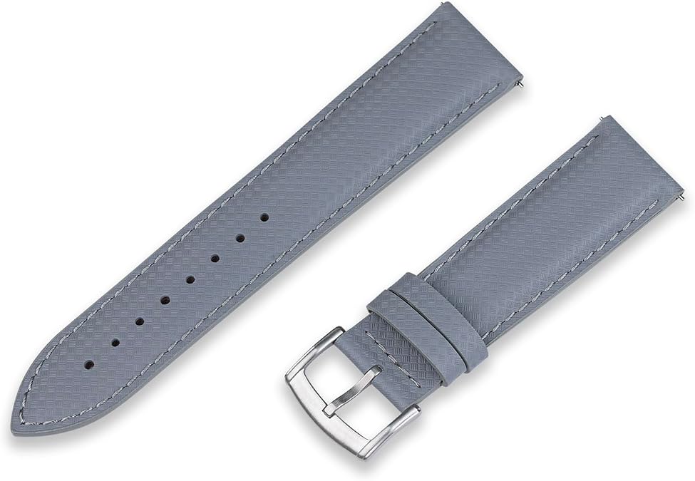 Crafter Blue FKM Hybrid Rubber Watch Strap 20mm 22mm Universal Watchbands