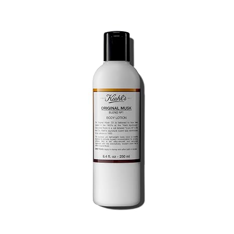 Kiehl's - Original Musk Body Lotion - Lightweight Moisturizer - 8.4 fl oz | Scented Body Lotion for Silky Smooth Skin - With Apricot and Sesame Seed Oil - Absorbs Quickly