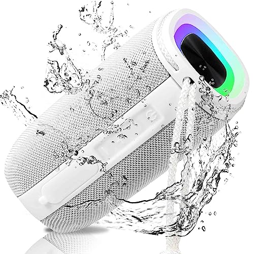 UrbanX Scorpio Series Bluetooth Speaker, IPX6 Waterproof Speakers HD Surround Sound with Punchy Bass, True Wireless Pairing, BT5.3, Portable Speaker for Nokia 150 - White