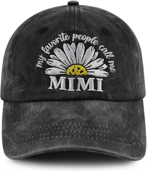 XacaYuerp My Favorite People Call Me Gigi Mimi Hat for Grandma Women, Funny Adjustable Embroidered Grandmother Baseball Cap