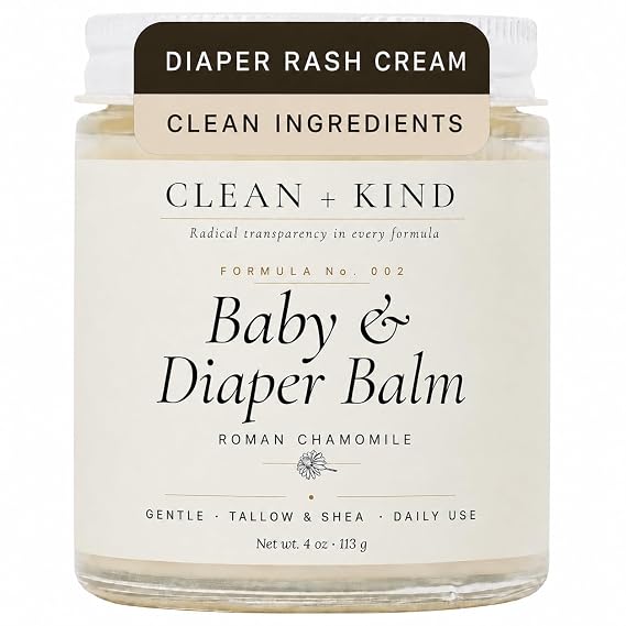 Organic Tallow Diaper Rash Cream & Baby Balm, Calendula 4oz