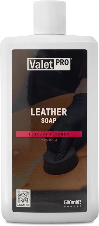 ValetPRO Leather Soap, Effectively Cleans and Preserves Leather Seats and Car Interiors – 500ml