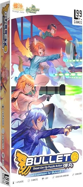 Bullet Orange Board Game Expansion - SHMUP-Inspired Puzzle-Battle Game, Tabletop Gaming Fun, Orange Juice Franchise Characters! Ages 14+, 1-4 Players, 15 Minute Playtime, Made by Level 99 Games