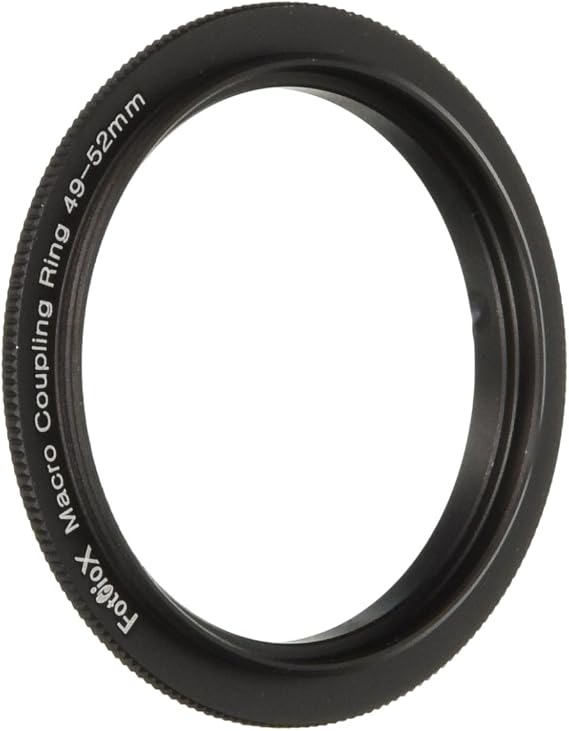 Fotodiox 49mm - 52mm, 49-52mm Macro Close-up Reverse Ring, Anodized Black Metal Ring, for Nikon, Canon, Sony, Olympus, Pentax, Panasonic, Samsung Camera